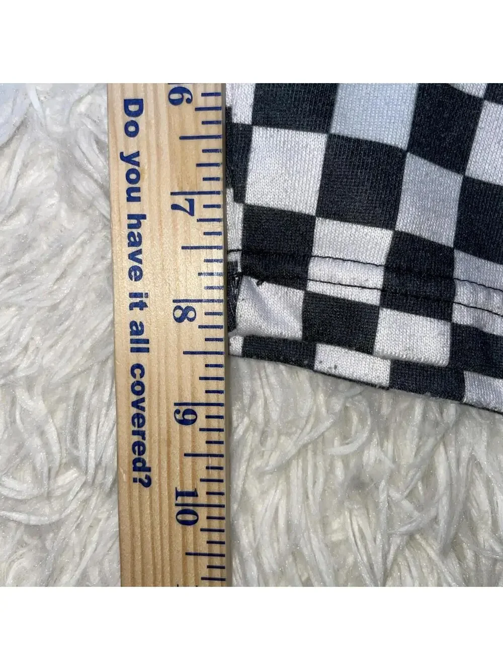 Forever 21 Men’s  Black & White Cotton Regular Fit Checkered Drawstring Shorts L